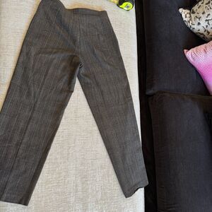 Briggs NY Women's Flat Front Brown Plaid Trousers Sz 10